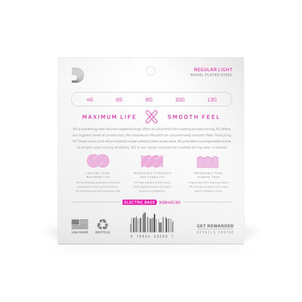 D'Addario XSB45130, XSB Regular Light 5-str. 045 - 130